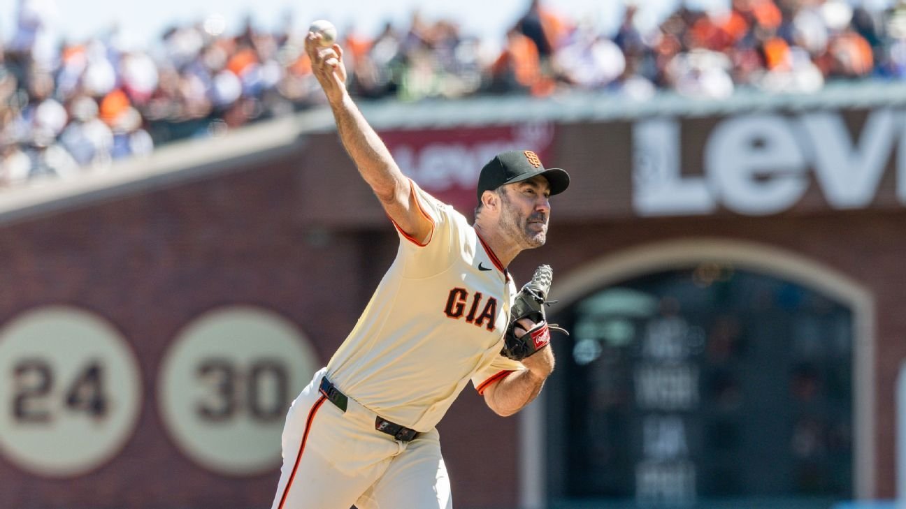 Justin Verlander chased in 3rd inning of Giants debut