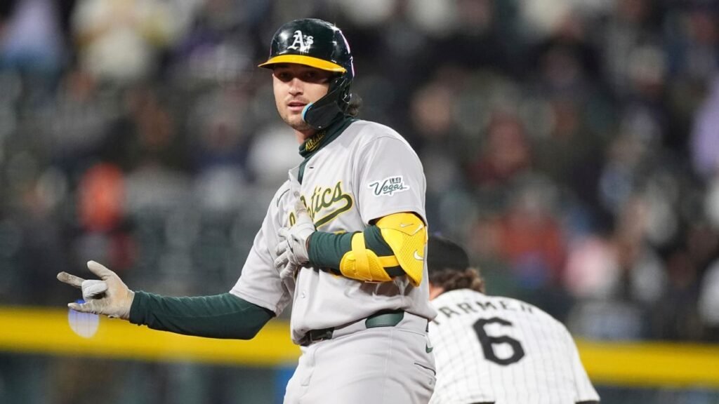 A’s Wilson hits into triple play, then gets go-ahead RBIs