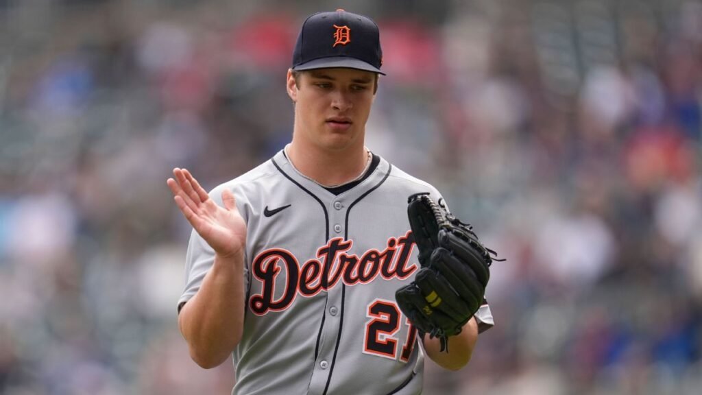 Tigers’ Jackson Jobe, son of ex-pro golfer, gets 1st MLB win