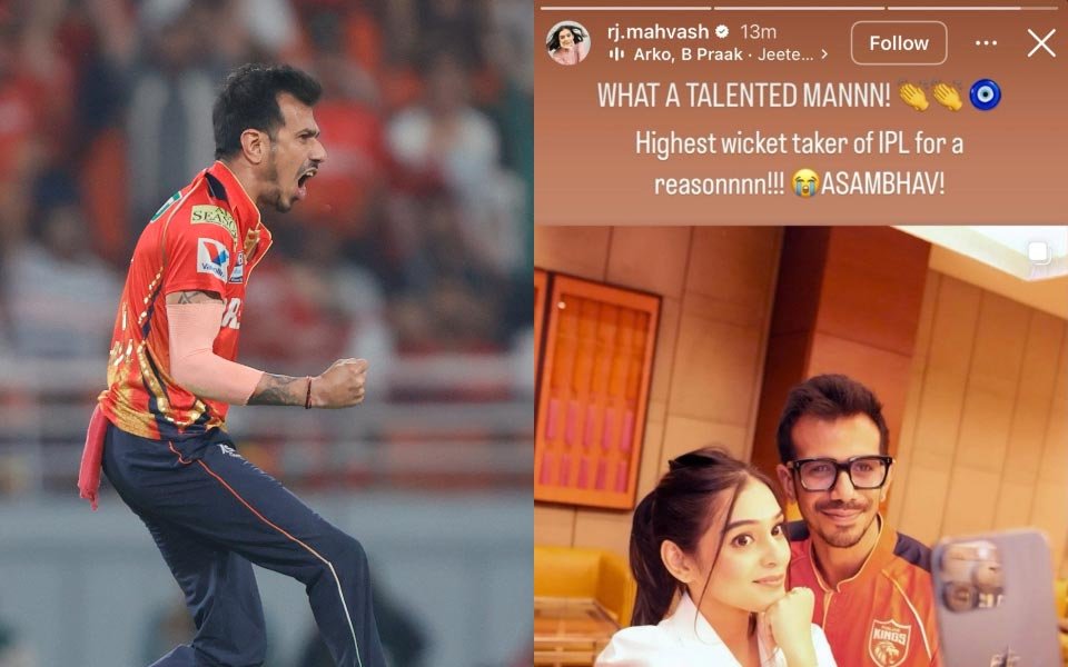 RJ Mahvash posts heartwarming Instagram story congratulating Yuzvendra Chahal RJ Mahvash posts heartwarming Instagram story congratulating Yuzvendra Chahal