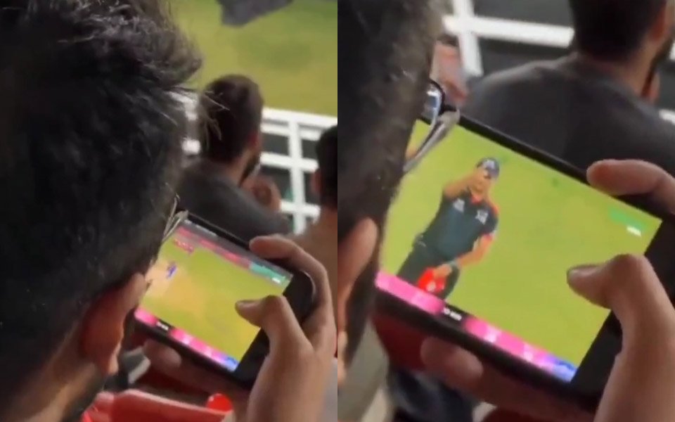 PSL fan goes viral watching IPL match during live game