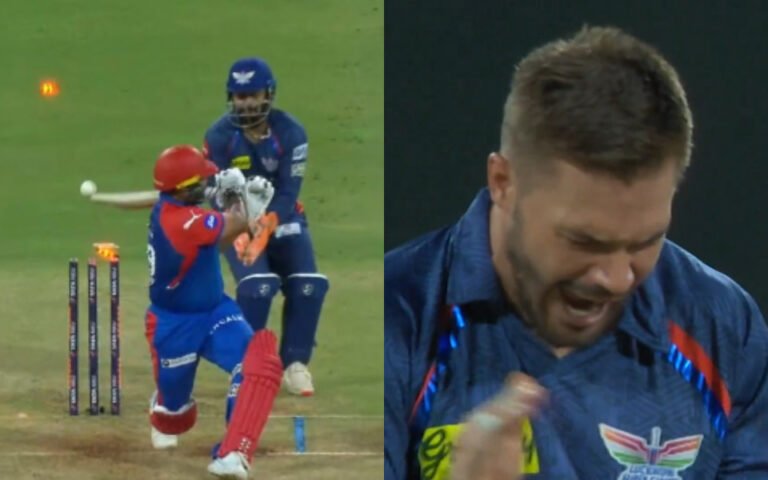 Aiden Markram rattles Karun Nair’s off stump after being hit for six