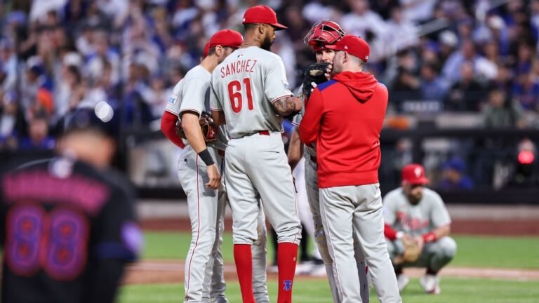 Phillies’ Cristopher Sanchez exits with left forearm soreness