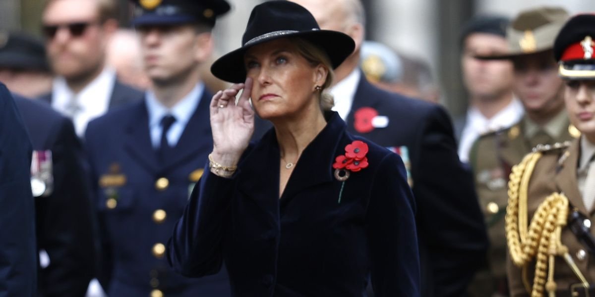 Duchess of Edinburgh wipes away tear as she steps in for King Charles Duchess of Edinburgh wipes away tear as she steps in for King Charles