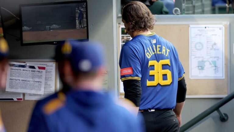 Mariners put Logan Gilbert on IL with elbow flexor strain