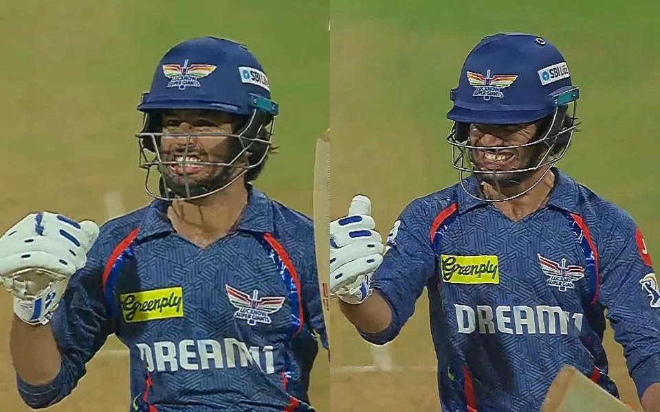 Ravi Bishnoi brings out animated reaction after slogging Jasprit Bumrah for six Ravi Bishnoi brings out animated reaction after slogging Jasprit Bumrah for six