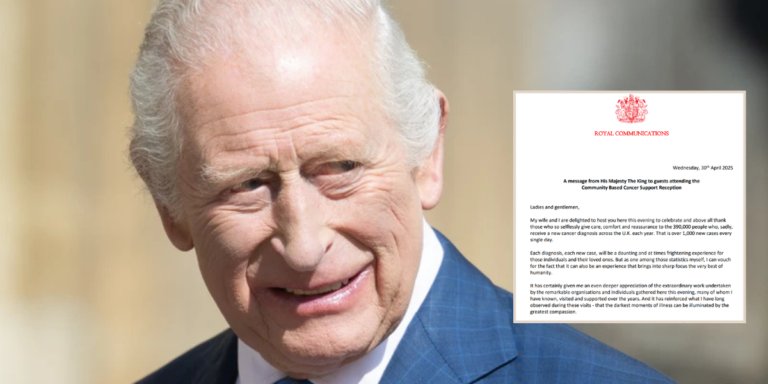 King Charles issues candid cancer message as he opens up on his own health battle