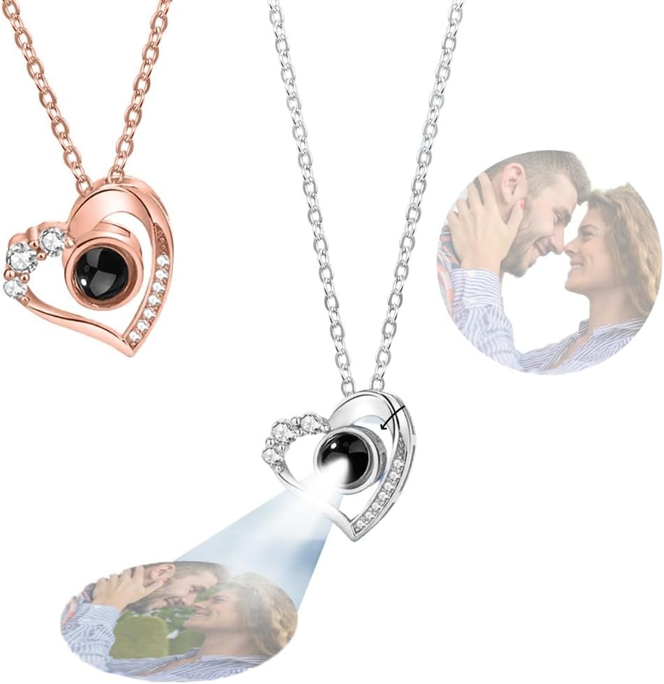 Personalized Picture Projection Necklace Heart Necklace Custom Photo Projection Pendant Jewelry Gift for Her Mom Memorial Necklace with Photo Picture Inside 100 Language I Love You Couple Necklace Personalized Picture Projection Necklace Heart Necklace Custom Photo Projection Pendant Jewelry Gift for Her Mom Memorial Necklace with Photo Picture Inside 100 Language I Love You Couple Necklace