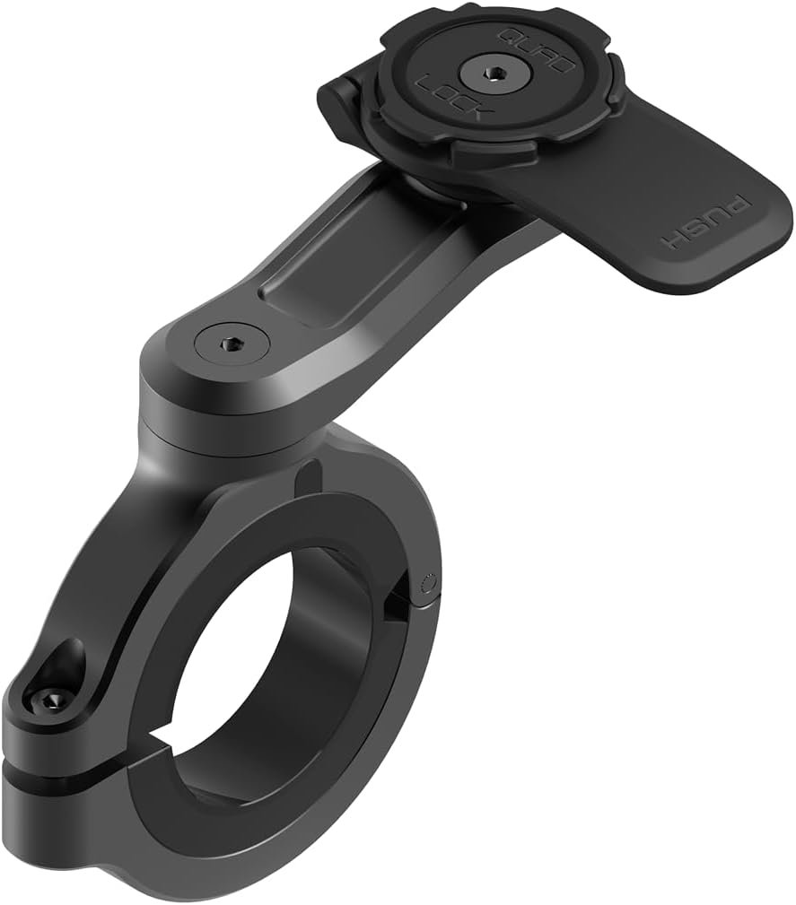 Quad Lock Motorcycle Handlebar Mount PRO – Large for iPhone, Samsung Galaxy and Pixel Smartphone Quad Lock Motorcycle Handlebar Mount PRO – Large for iPhone, Samsung Galaxy and Pixel Smartphone