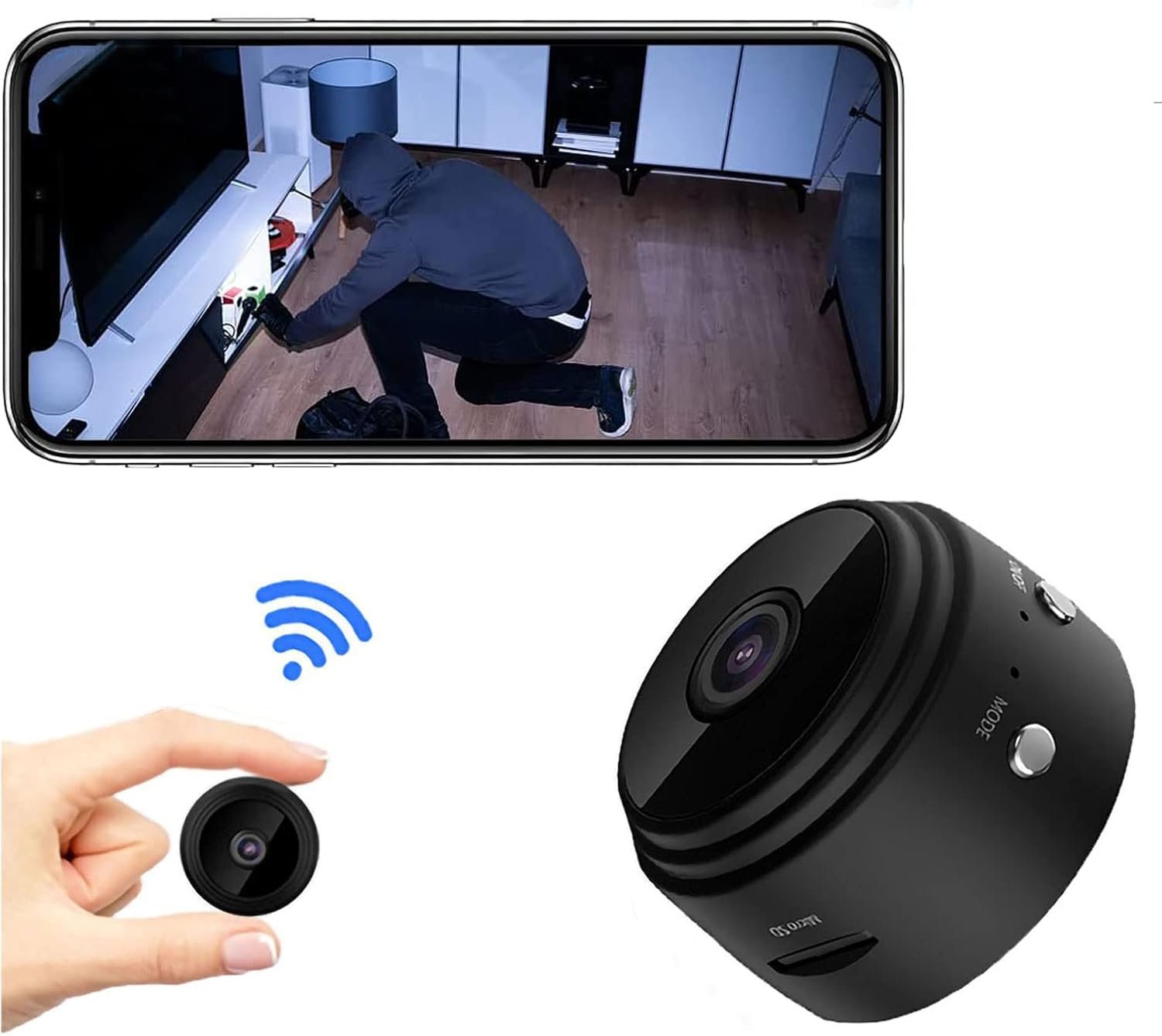 senri Mini Security Camera, 1080P HD WiFi Home Indoor Outdoor Camera for Baby/Pet/Nanny, IP Camera Remote Viewing for Security with iOS,Android Phone APP(Video Only) senri Mini Security Camera, 1080P HD WiFi Home Indoor Outdoor Camera for Baby/Pet/Nanny, IP Camera Remote Viewing for Security with iOS,Android Phone APP(Video Only)