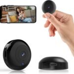 Mini Indoor Camera, Wireless Spy Camera Hidden Camera with Video Recording,1080P Small Nanny Cam with Phone App,Night Vision,Motion Alarm for Car,Pet,Home Security