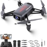 Drone with Camera, 1080P FPV Mini Drones for kids 8-12 and Adults, 2 Batteries, Altitude Hold, Headless Mode, 360°Flip, Gravity Control, Gestures Selfie, 3 Speed Mode, Drone Gift Toy for Boys Girls