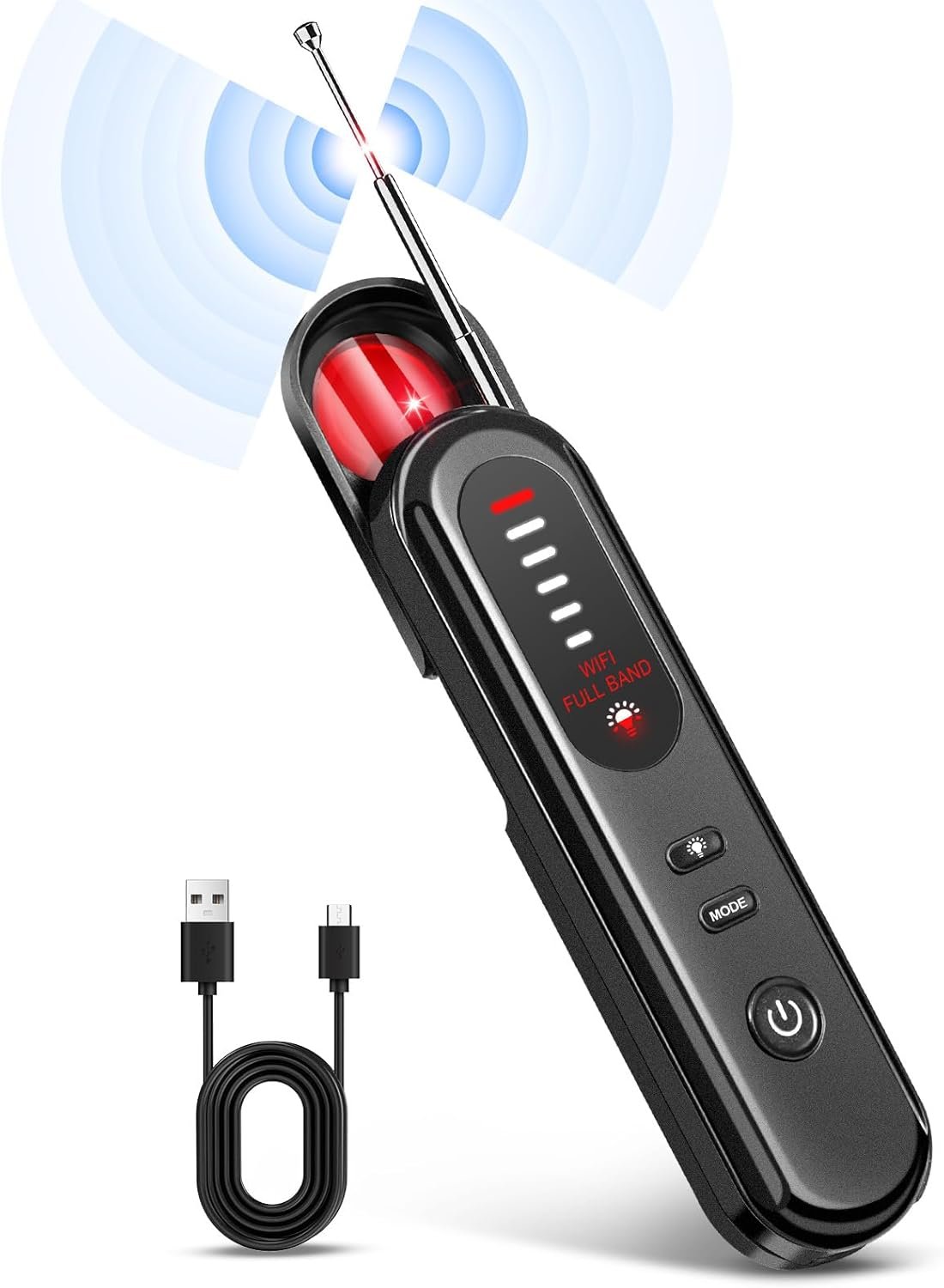 Hidden Camera Detectors, Portable Bug Detectors with 4 Professional Modes 6 Levels Sensitivity, Indoor Hidden Camera Detector for Home Hotels Car Travel Office