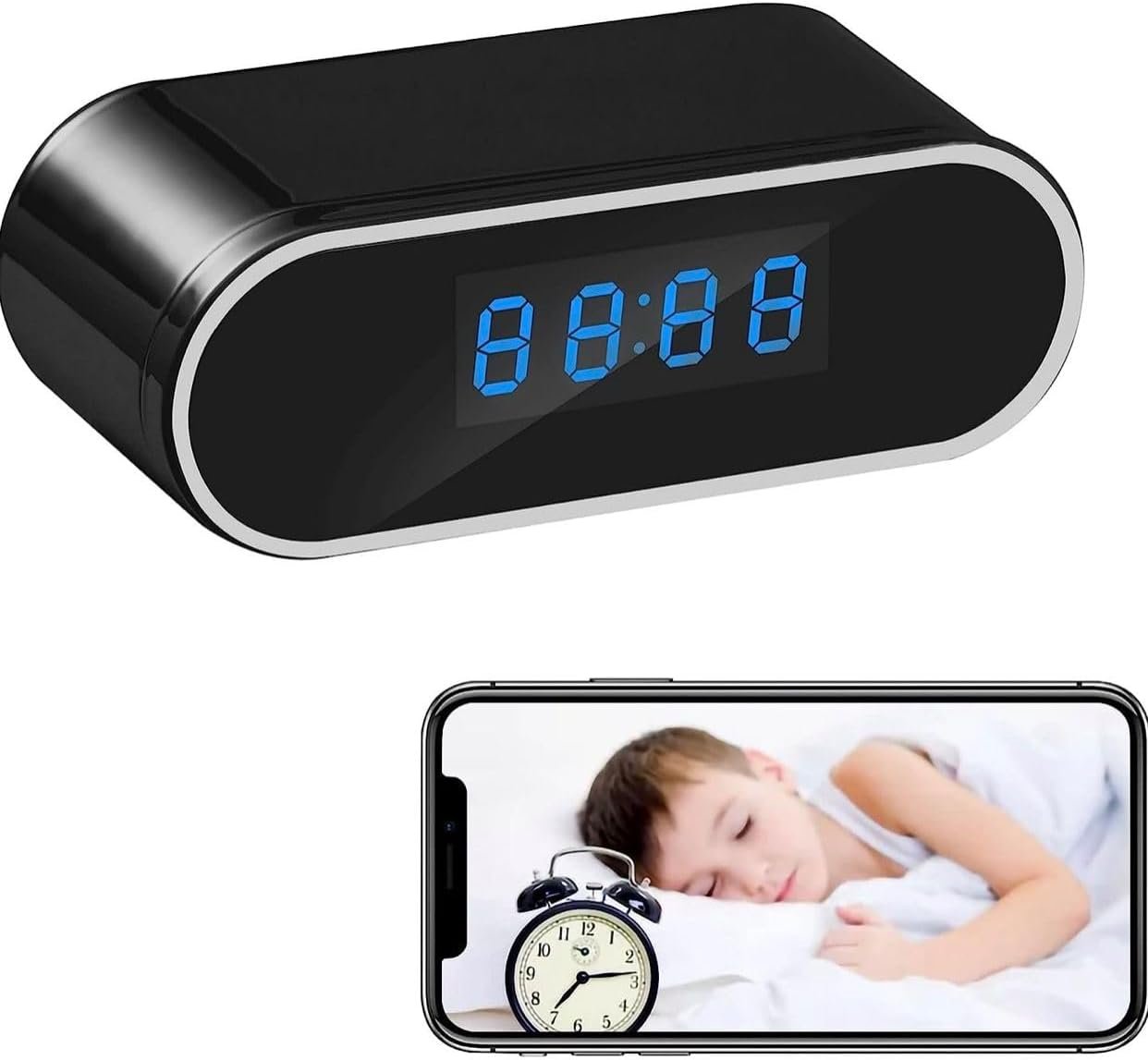 Home Spy Smart 1080P Mini Camera WiFi Security Video Nanny Hidden Baby Monitor Camera Night Vision Motion Detection with App Live Feed