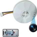 Ultra 4K HD WiFi Hidden Camera, Smoke Detector Shaped, with Clear Night Vision | 800mAh Rechargerable Battery | Video Recording, Wired 120V AC Connector Home Security Alarm Camera (9120 Model)