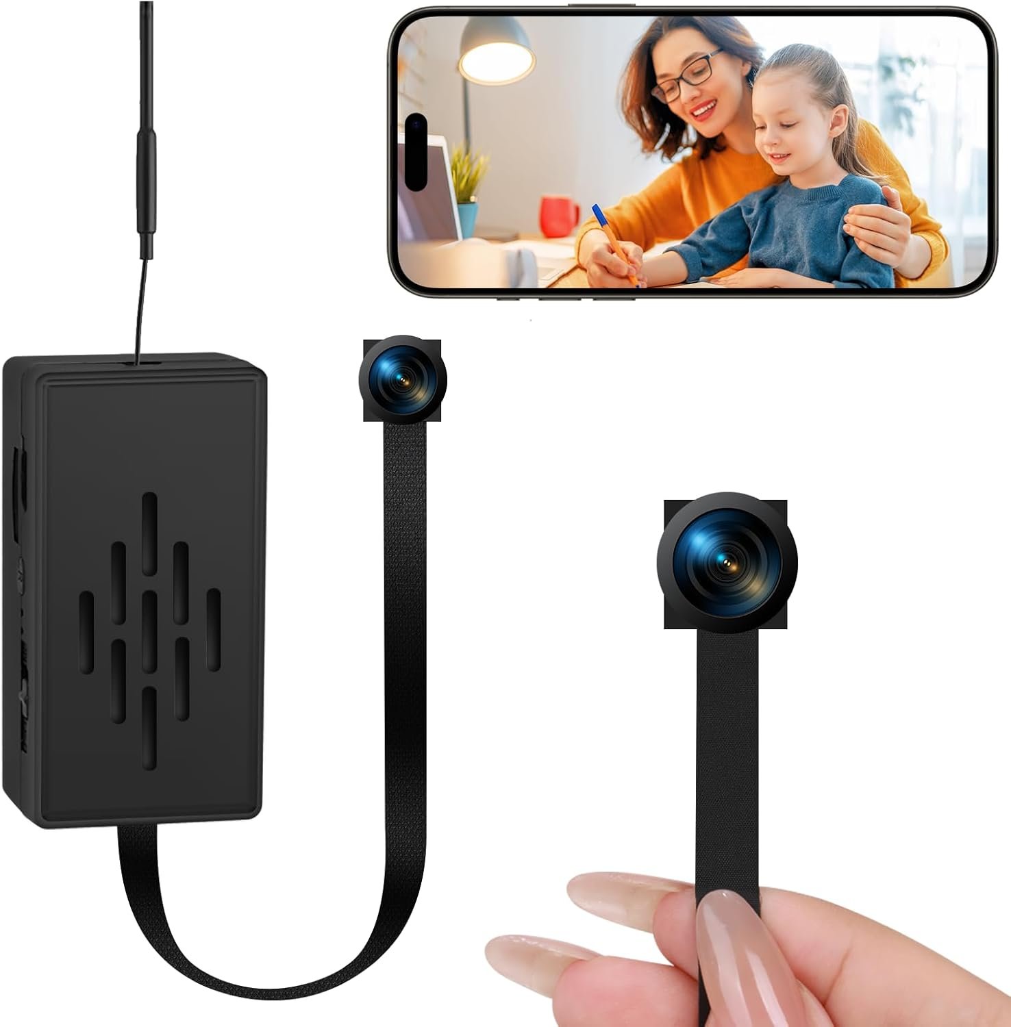 1080P Hidden Camera DIY Module, 2.4G WiFi Nanny Cam Hidden Cameras with Motion Detection 140° Wide Angle/1100mah Battery, Portable Mini Camera Module for Home Security 1080P Hidden Camera DIY Module, 2.4G WiFi Nanny Cam Hidden Cameras with Motion Detection 140° Wide Angle/1100mah Battery, Portable Mini Camera Module for Home Security