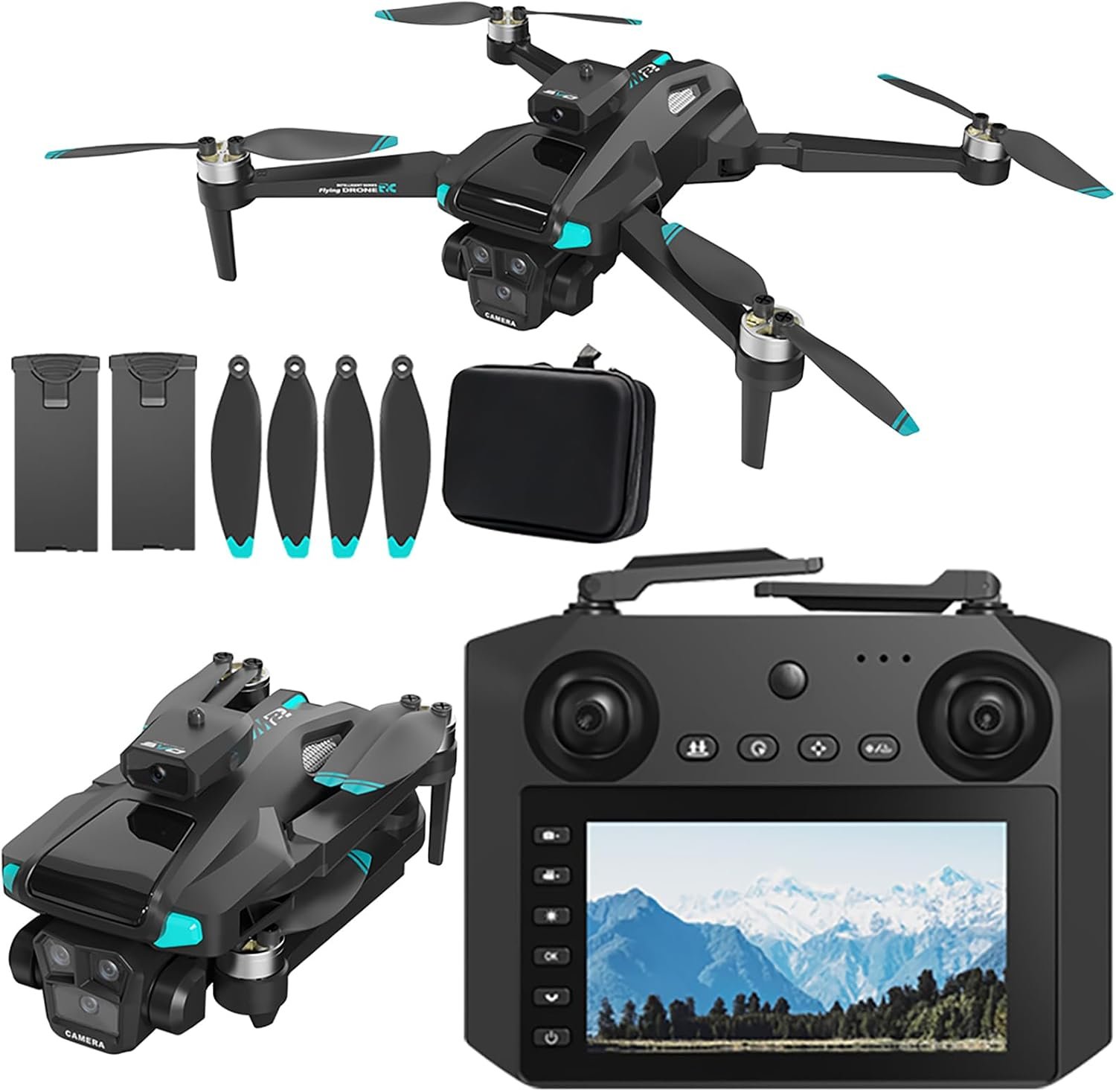 Drone For Adult,4.5″ Screen,5G Remote Controller With Camera,6K HD Camera FPV Live Video,Altitude Hold Gesture Selfie One Key Take Off Landing 3D Flips Waypoint Fly Drone,2 Batteries Drone For Adult,4.5″ Screen,5G Remote Controller With Camera,6K HD Camera FPV Live Video,Altitude Hold Gesture Selfie One Key Take Off Landing 3D Flips Waypoint Fly Drone,2 Batteries