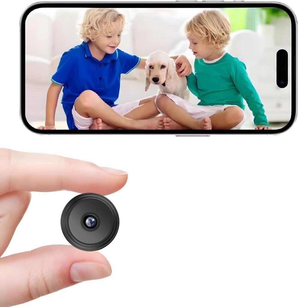 Spy Camera Hidden Cameras,Micro Camera Spy Wireless,Mini Cameras,WiFi Small Nanny Cam,Quick Setup in 5 Mins,APP Control with Motion Detection and Night Vision Black
