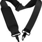 Universal Replacement Laptop Shoulder Strap, Durable 55″ Adjustable Comfortable Belt with Metal Hooks for Briefcase, Computer Messenger Bag, Laptop Case Luggage/Duffel/Camera, (Black)