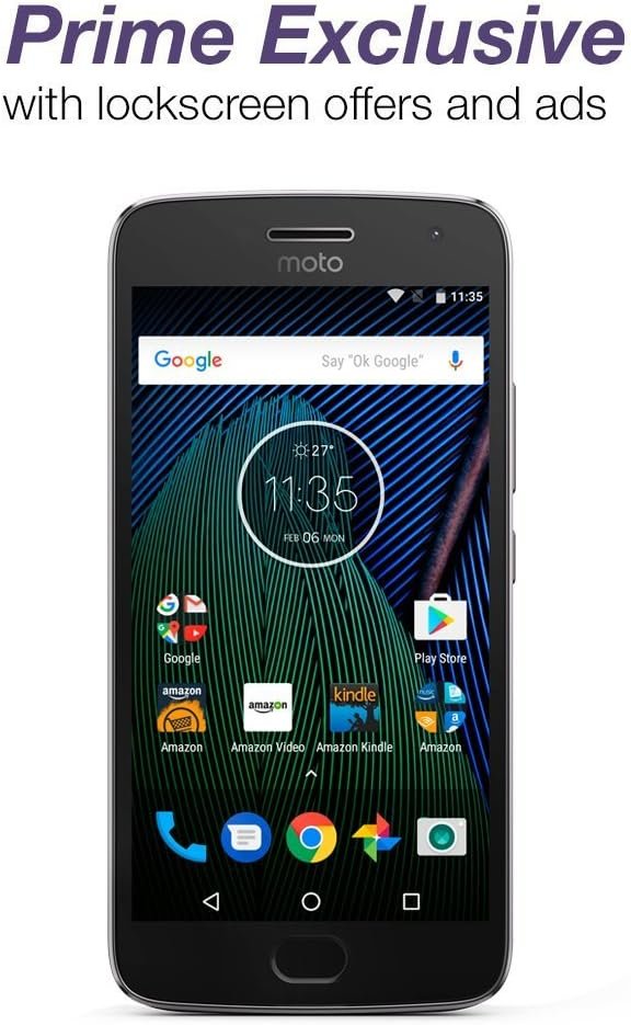 Moto G Plus (5th Generation) – Lunar Gray – 32 GB – Unlocked – Prime Exclusive – with Lockscreen Offers & Ads Moto G Plus (5th Generation) – Lunar Gray – 32 GB – Unlocked – Prime Exclusive – with Lockscreen Offers & Ads