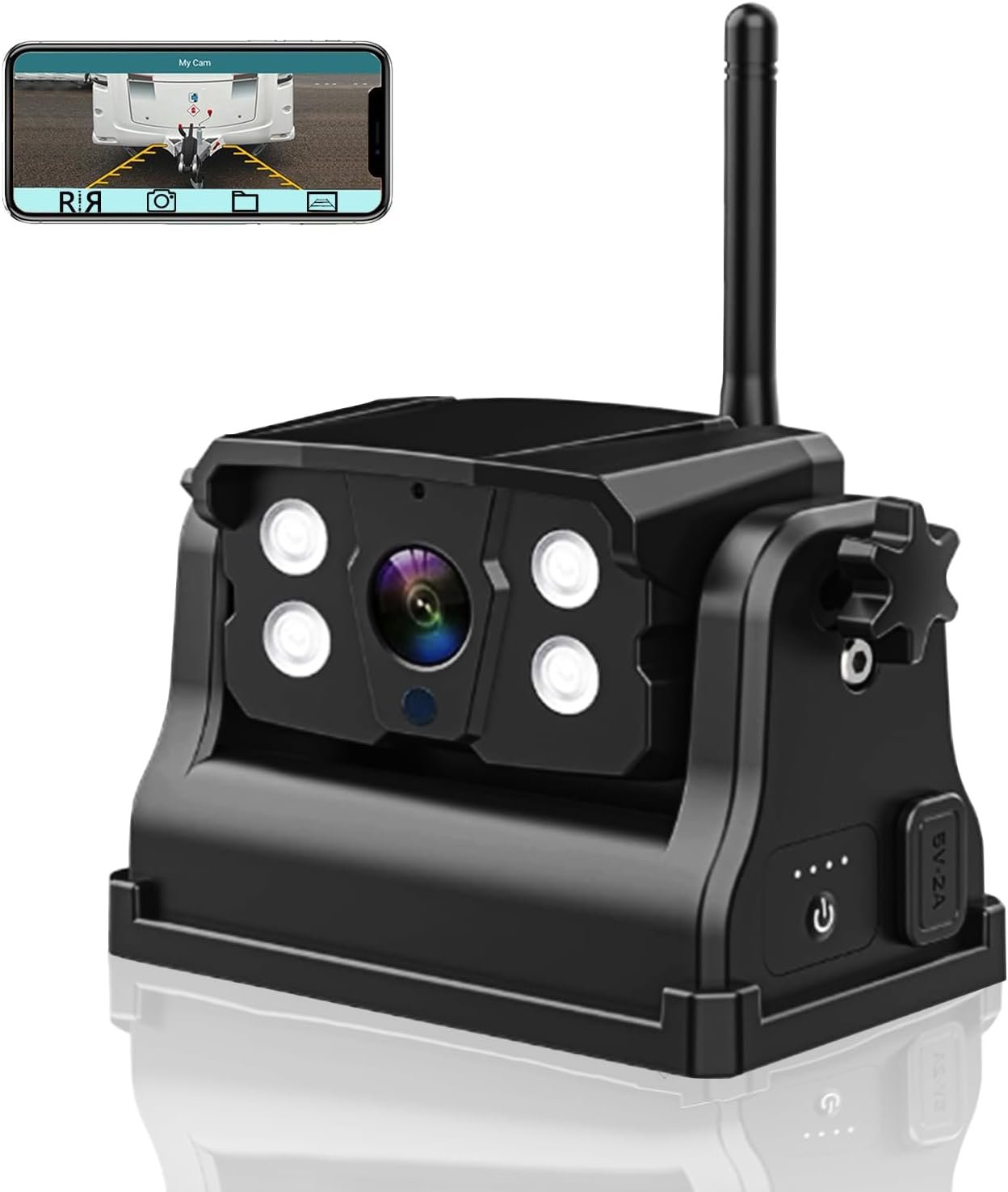 WiFi Magnetic Wireless Backup Camera, LASTBUS Rechargeable 2.4Ghz WiFi Rear Camera for Easy Hitching Gooseneck Horse Boat Travel Trailer Fifth Wheels RV Camper for iPhone iPad Android iOS Smartphone WiFi Magnetic Wireless Backup Camera, LASTBUS Rechargeable 2.4Ghz WiFi Rear Camera for Easy Hitching Gooseneck Horse Boat Travel Trailer Fifth Wheels RV Camper for iPhone iPad Android iOS Smartphone