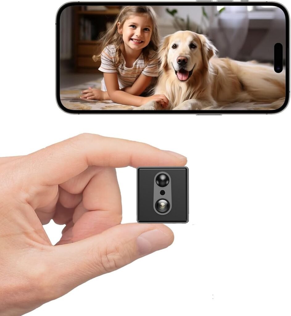 4K Mini Wireless Camera WiFi Hidden Spy Indoor Home Security Camera, Small Dog Nanny Cam Pet Car Outdoor Camera,100 Days Battery Life 150 Angle Night Vision Motion Detection