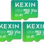 KEXIN 128GB Micro SD Card 3 Pack with Adapter – Up to 90MB/s 4K, V30, A1, C10, 4K UHD High Speed microSDXC UHS-I Memory Card Compatible with Action Camera Drone Game Smartphone Tablet 128G 3Pack