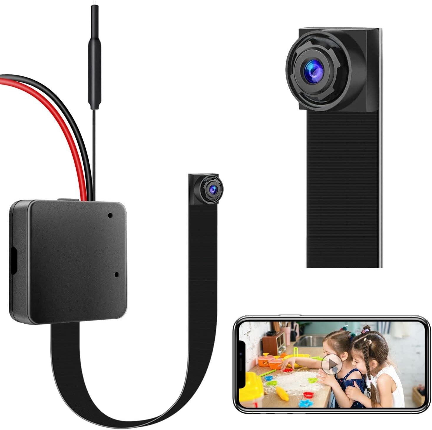 Hidden Camera Spy Camera WiFi Wireless Hidden Video Camera 1080P Mini Spy Hidden Camera Portable Nanny Camera Video Recordor for Home Security Surveillance with Motion Detection (Up to 128GB SD Card Hidden Camera Spy Camera WiFi Wireless Hidden Video Camera 1080P Mini Spy Hidden Camera Portable Nanny Camera Video Recordor for Home Security Surveillance with Motion Detection (Up to 128GB SD Card