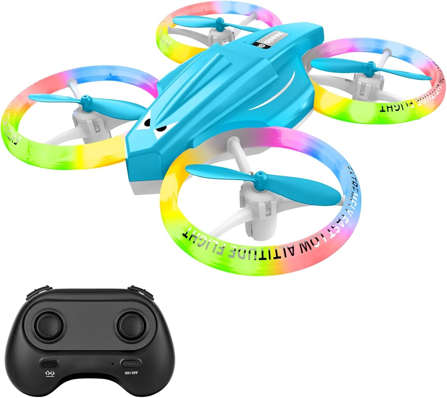Drone, Mini Drone for Kid and Beginner with Led Light, Small Indoor Rc Drone with 360 Flip, 2 Batteries, One Key Take Off Landing, Kids Flying Toy Gift for Boy and Girl(Light Blue) Drone, Mini Drone for Kid and Beginner with Led Light, Small Indoor Rc Drone with 360 Flip, 2 Batteries, One Key Take Off Landing, Kids Flying Toy Gift for Boy and Girl(Light Blue)