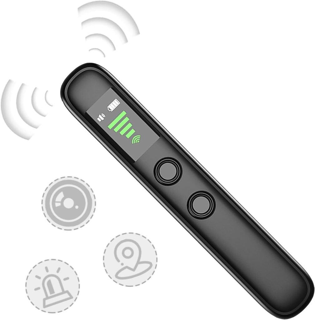 Hidden Camera Detector – Portable Anti-Eavesdropping Device, RF/Wireless Signal Scanner, GPS Tracker and Bug Detector, Burglar Alarm Camera Finder for Home/Hotel/Office