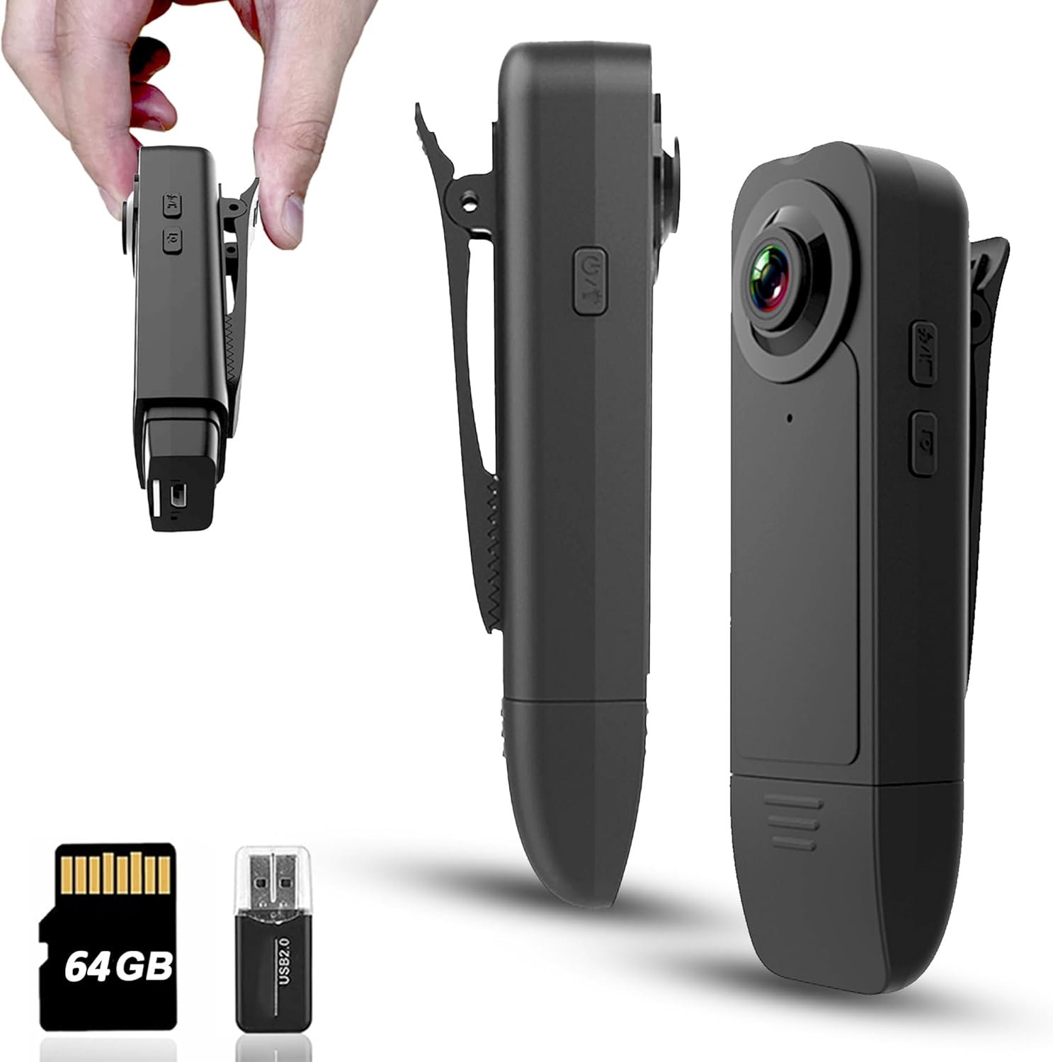 Mini Body Camera with Video & Audio Recording 1080P HD Bodycam – Cameras with Night Vision 64GB 5HR Battery Life – Personal Wearable Camcorder – Daily Records, Cycling, Delivery, Serving Jobs Mini Body Camera with Video & Audio Recording 1080P HD Bodycam – Cameras with Night Vision 64GB 5HR Battery Life – Personal Wearable Camcorder – Daily Records, Cycling, Delivery, Serving Jobs