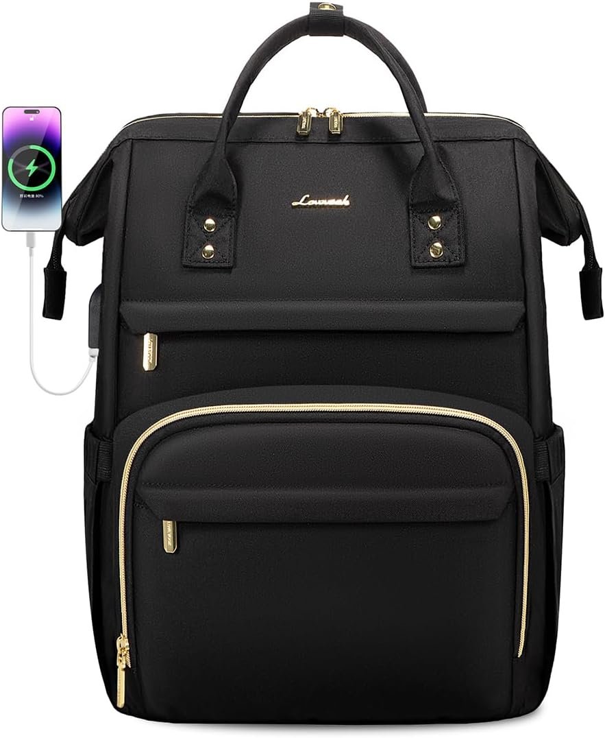 LOVEVOOK Laptop Backpack,15.6 Inch Professional Womens Purse Computer Bag Nurse Teacher Backpack,Waterproof College Work Bags Carry on Travel Back Pack with USB Port,Black LOVEVOOK Laptop Backpack,15.6 Inch Professional Womens Purse Computer Bag Nurse Teacher Backpack,Waterproof College Work Bags Carry on Travel Back Pack with USB Port,Black