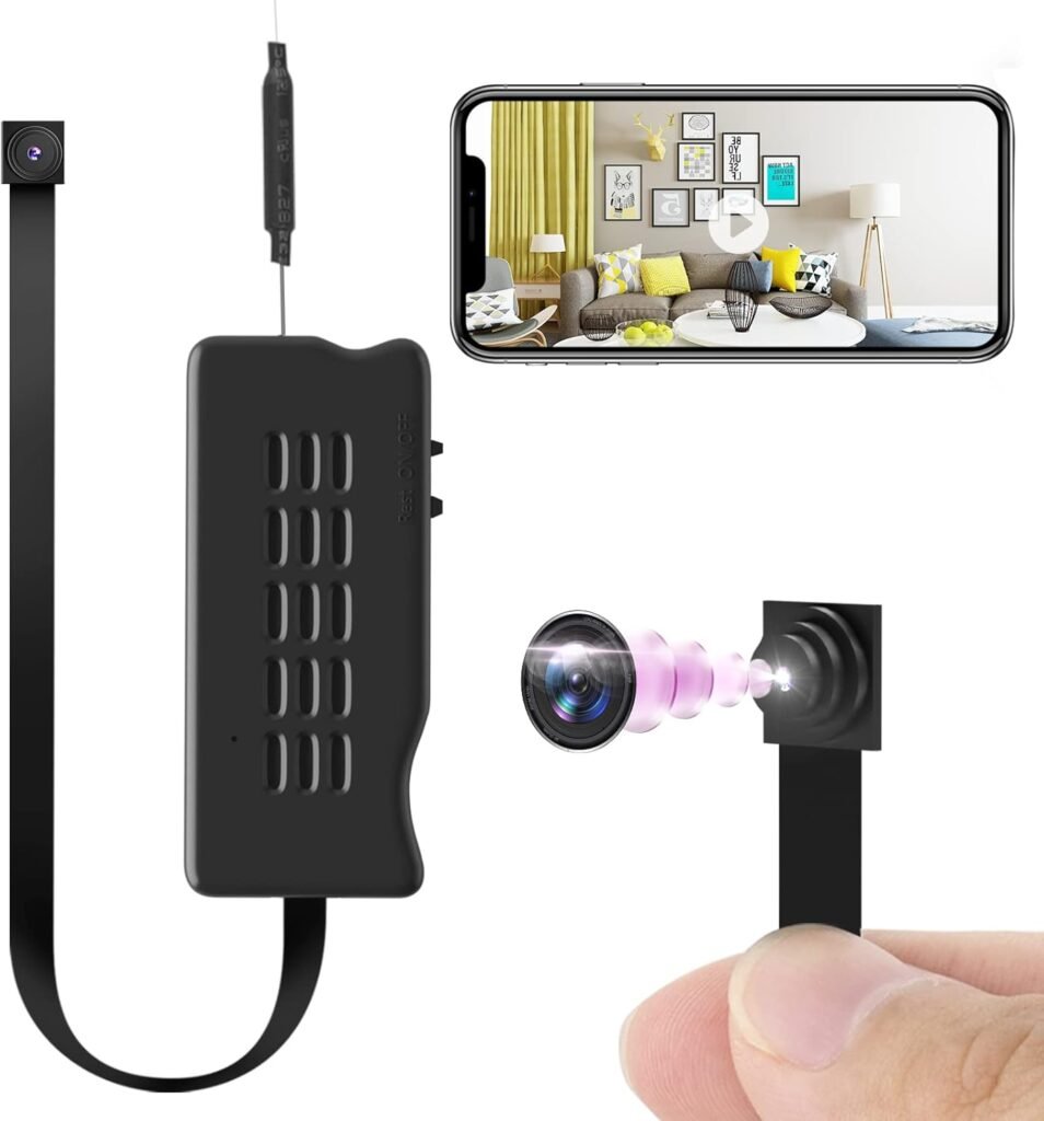 Hidden Camera – Mini Security Camera – Tiny WiFi Spy Camera – HD 1080P – Small DIY Module Nanny Cam for Home Use