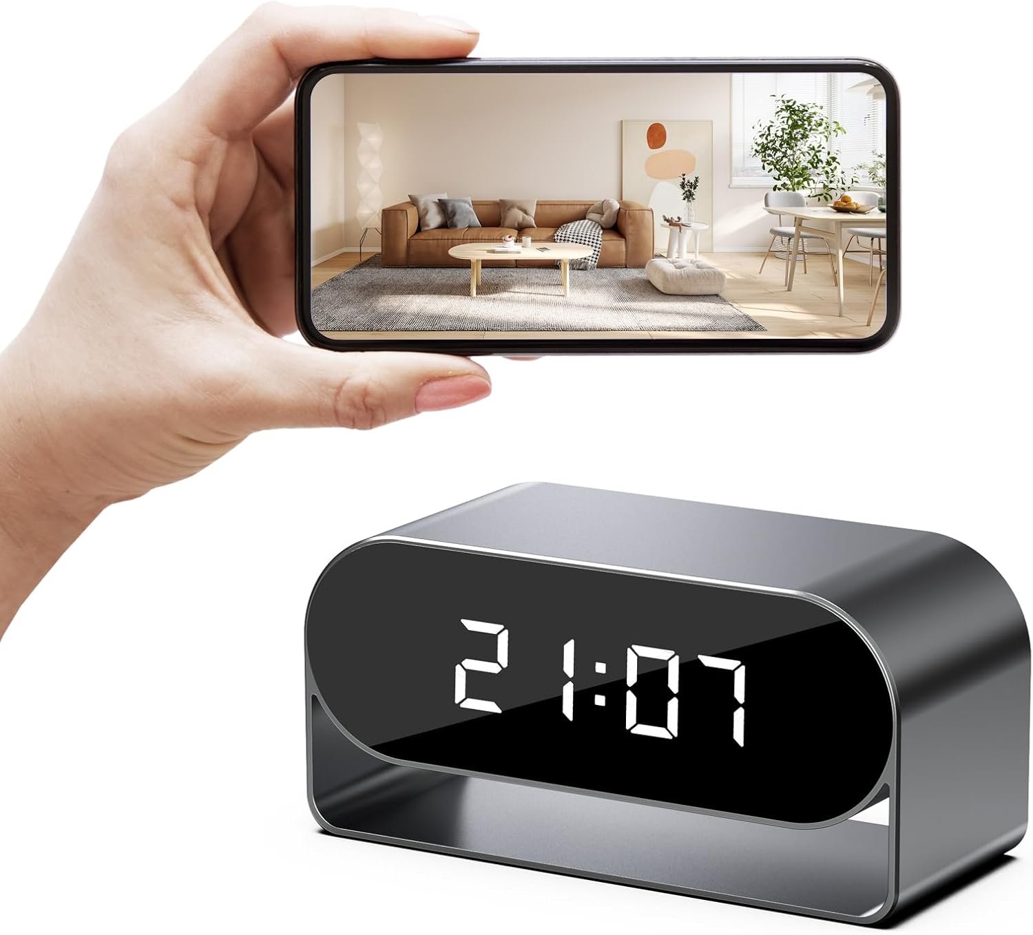 Wireless Clock Camera – 1080P WiFi Home Nanny Cam with Night Vision, Motion Detection for Indoor Security (140°) Wireless Clock Camera – 1080P WiFi Home Nanny Cam with Night Vision, Motion Detection for Indoor Security (140°)