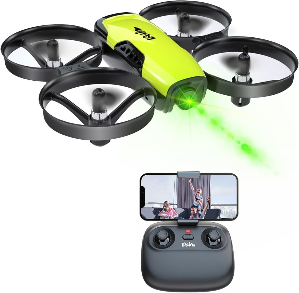 Loolinn | Drones for Kids Gift with Camera – Mini Drone with 90° Adjustable Camera, Safe for Kids, Photos and Videos, Includes three batteries (Gift for Kids)