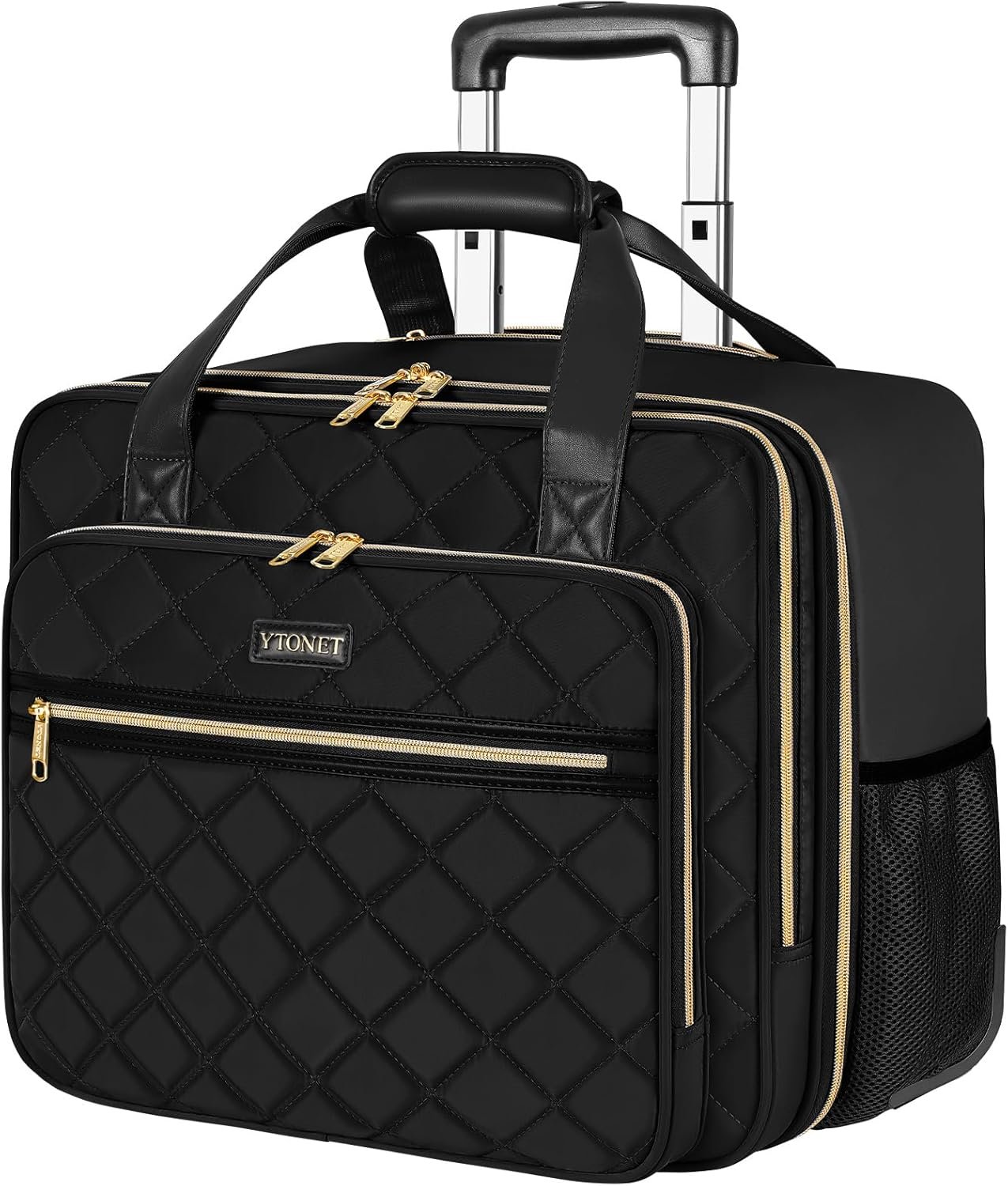 Ytonet Rolling Laptop Bag Women, Rolling Briefcase for Women, 17.3 Inch Laptop Bag with Wheels Rolling Computer Bag Laptop Case for Work Travel College Business Wife Mom Teacher, Black Ytonet Rolling Laptop Bag Women, Rolling Briefcase for Women, 17.3 Inch Laptop Bag with Wheels Rolling Computer Bag Laptop Case for Work Travel College Business Wife Mom Teacher, Black