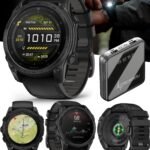Garmin Tactix 8, 51mm, AMOLED Display, Titanium Bezel, Sapphire Lens, Premium Tactical GPS Smartwatch, Includes Applied Ballistics Ultralight Solver, 40 M Dive Rating w/Wearable4U PowerBank Bundle