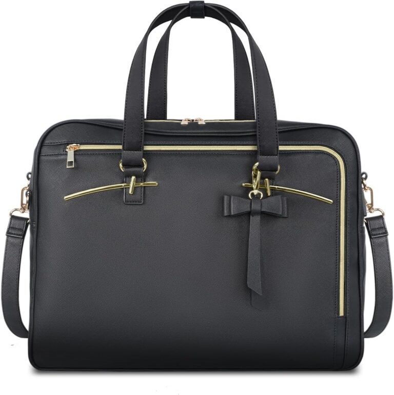 MATEIN 17.3 Inch Laptop Briefcase, Extra Large Convertible Briefcase Backpack for Women, Waterproof Laptop Bag for Work, 3 in 1 Shoulder Bag Computer Messenger Bag Gift for Business Office Lady, Black
