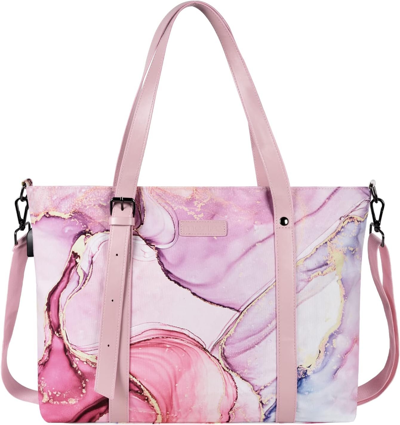 MOSISO USB Port Laptop Tote Bag (17-17.3 inch) with Adjustable Top Handle, Laptop Bag for Women, Polyester Work Travel Office Large Computer Shoulder Handbag Marble MO-MBH216 MOSISO USB Port Laptop Tote Bag (17-17.3 inch) with Adjustable Top Handle, Laptop Bag for Women, Polyester Work Travel Office Large Computer Shoulder Handbag Marble MO-MBH216
