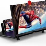 12″ Screen Magnifier,3D HD Mobile Phone Magnifier Projector Screen Enlarger for Movies, Videos, and Gaming,Foldable Cell Phone Stand with Screen Amplifier,Supports All Smartphones (Black, 12inch)