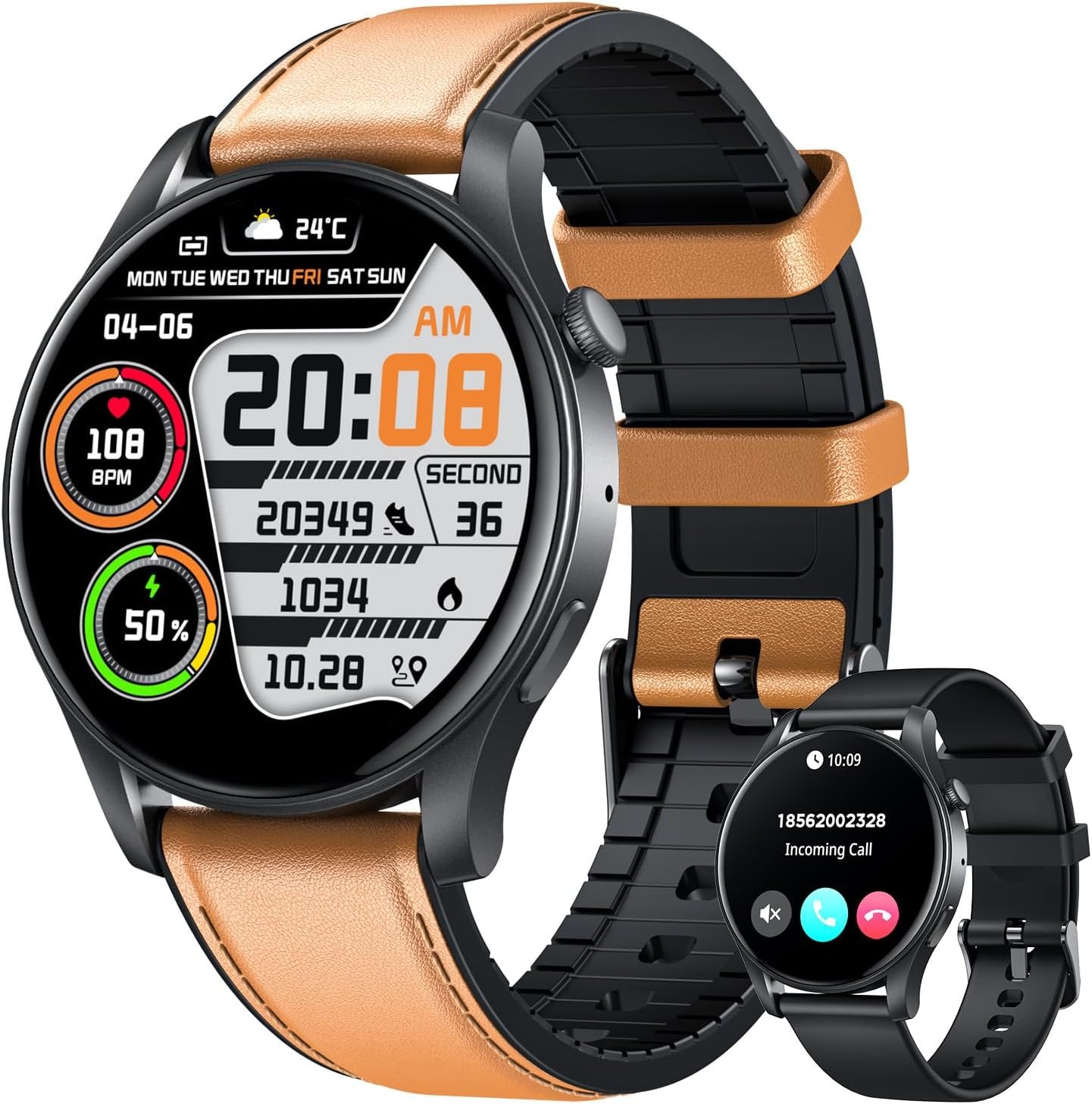 Smartwatch for Men Fitness Watch: 1.43″ Amoled Touchscreen Smart Watch Answer/Make Call with Heart Rate Blood Pressure Sleep Monitor 100+ Sports Modes Fitness Tracker IP67 Waterproof for Android iOS Smartwatch for Men Fitness Watch: 1.43″ Amoled Touchscreen Smart Watch Answer/Make Call with Heart Rate Blood Pressure Sleep Monitor 100+ Sports Modes Fitness Tracker IP67 Waterproof for Android iOS