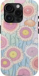 Fun & Colorful Flowers Tough Phone Case, Perfect for Gifting: Trendy and Aesthetic Designs, Compatible with Latest Smartphone