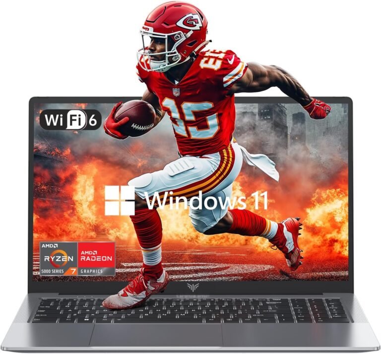 Gaming Laptop AMD Ryzen 7 5825U 15.6-inch IPS Laptop Computer 16GB DDR4 (2 * 8GB, Dual Channel) 512GB NVMe SSD Windows Laptop Backlit Keyboard WiFi 6 HDMI Type-C USB3.2 BT5.2, Gray