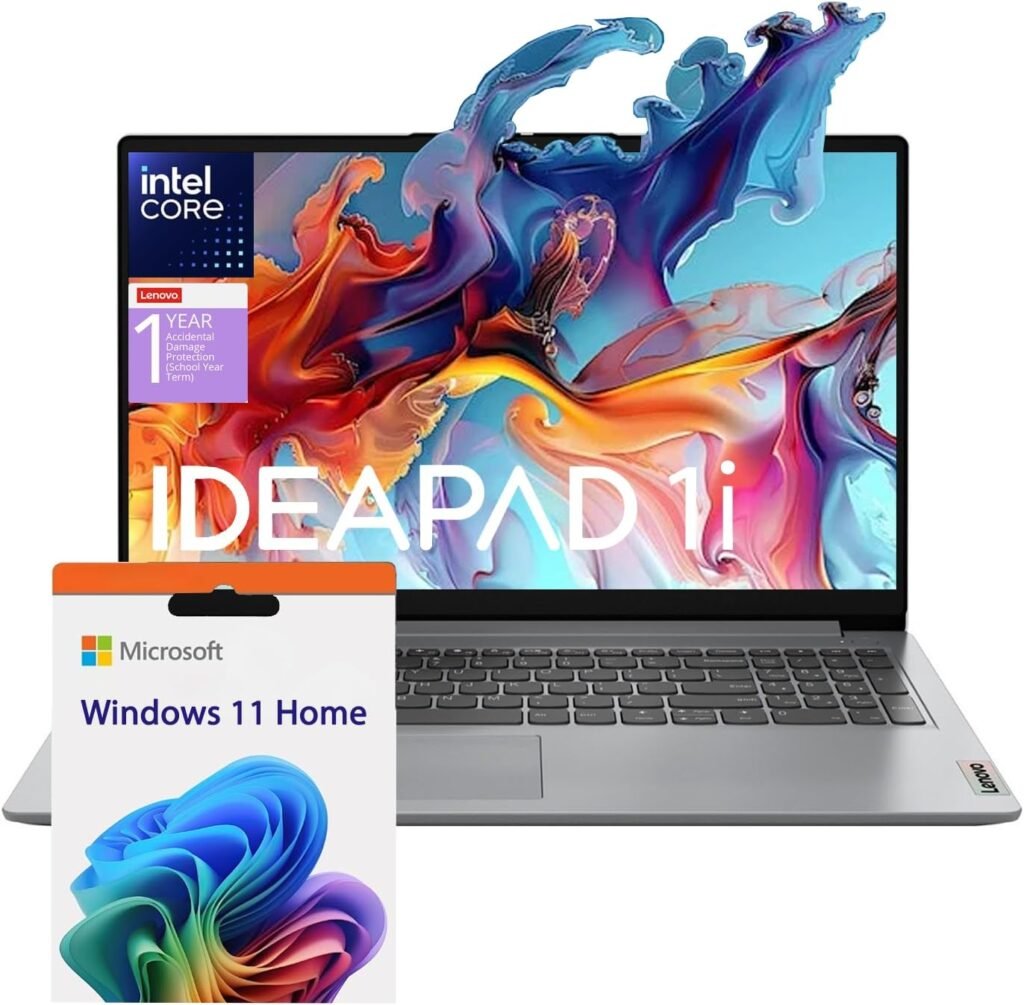 Lenovo Essential Laptop | Ideapad 1i | 20GB RAM | 15.6″ FHD Display | 1TB PCIe+128GB eMMc Storage | 1 Yr Office 365 + Lenovo ADP | Intel Dual-Cores Processor | HDMI | Wi-Fi 6 | Win 11 Home | Gray