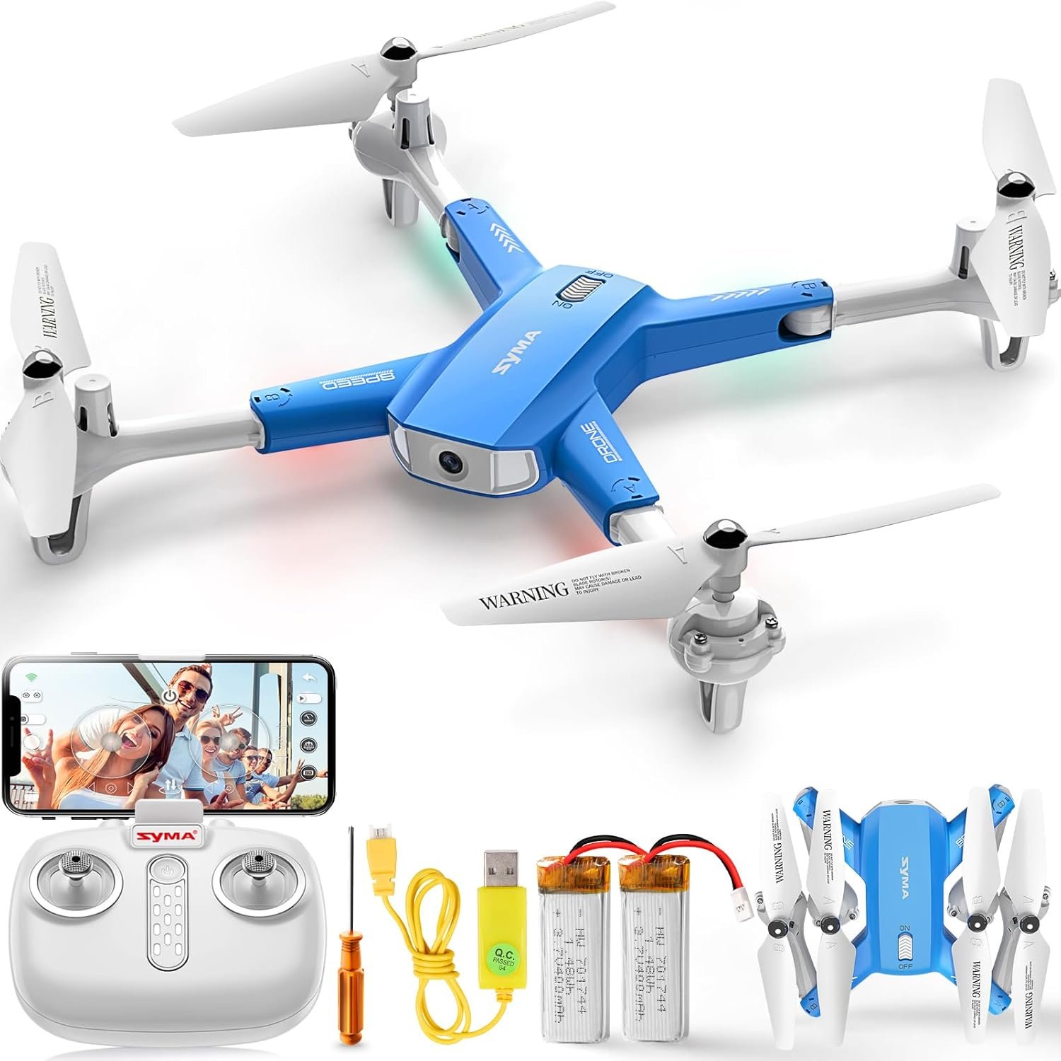 SYMA Drone with Camera for Adults Kids,1080P FPV Camera RC Quadcopter with Altitude Hold, One Key Start, 3D Flips, 2 Batteries Remote Control Helicopter Flying Toys Gifts for Boys Girls SYMA Drone with Camera for Adults Kids,1080P FPV Camera RC Quadcopter with Altitude Hold, One Key Start, 3D Flips, 2 Batteries Remote Control Helicopter Flying Toys Gifts for Boys Girls