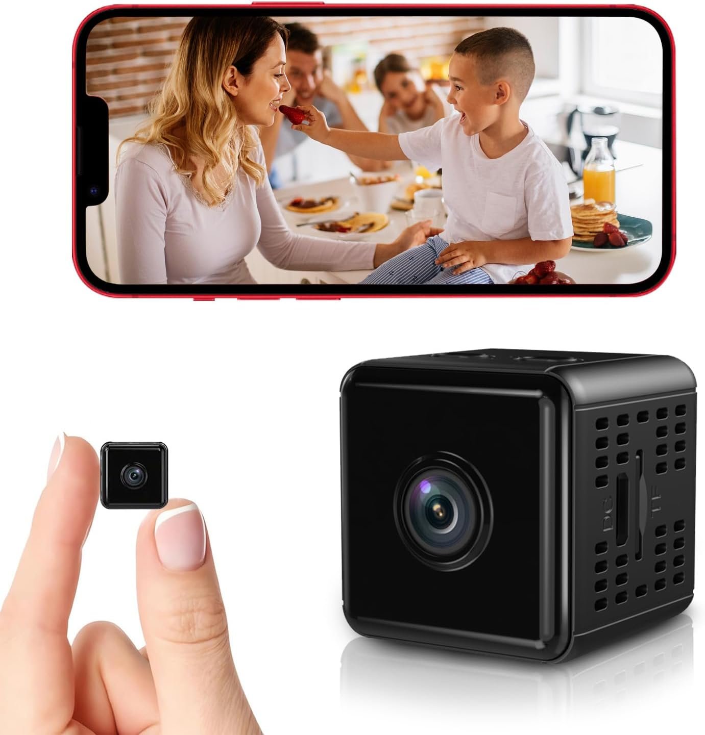 Hidden Camera Spy Camera, 1080P HD WiFi Camera – Mini Nanny Cam with Night Vision & Motion Detection – Indoor/Outdoor Wireless Security Cameras for Home, Car, Baby & Pet Monitoring Hidden Camera Spy Camera, 1080P HD WiFi Camera – Mini Nanny Cam with Night Vision & Motion Detection – Indoor/Outdoor Wireless Security Cameras for Home, Car, Baby & Pet Monitoring