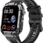 Military Smart Watch for Men 1.96 Inches Outdoor Sports Smartwatch with Answer/Make Call,Fitness Watch,Blood Oxygen,Heart Rate and Sleep Monitor Compatible with iPhone and Android Phones