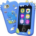 Kids Toy Smartphone, Gifts and Toys for Girls Boys Ages 3-8 Years Old, Fake Play Dinosaur Toy Phone Music Dual Camera Games, Birthday