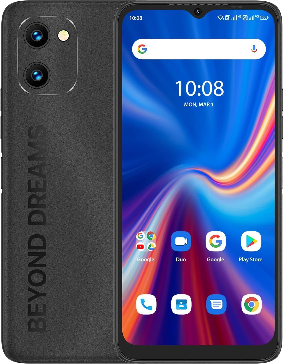 UMIDIGI C1 Cell Phone Unlocked, 5150mAh Battery with 6.52″ Full Screen T-Mobile Smartphone 2GB RAM+32GB ROM 256GB Expandable 13+5MP Camera,AI face Unlock,GPS,Dual SIM,WiFi 2.4GHz/5GHz,Warranty,Black