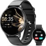 Smart Watch for Men Women (Answer/Make Calls), Smartwatch for Android iPhone, 1.39″ Fitness Tracker with Heart Rate Blood Oxygen Sleep Monitor Pedometer (Black)